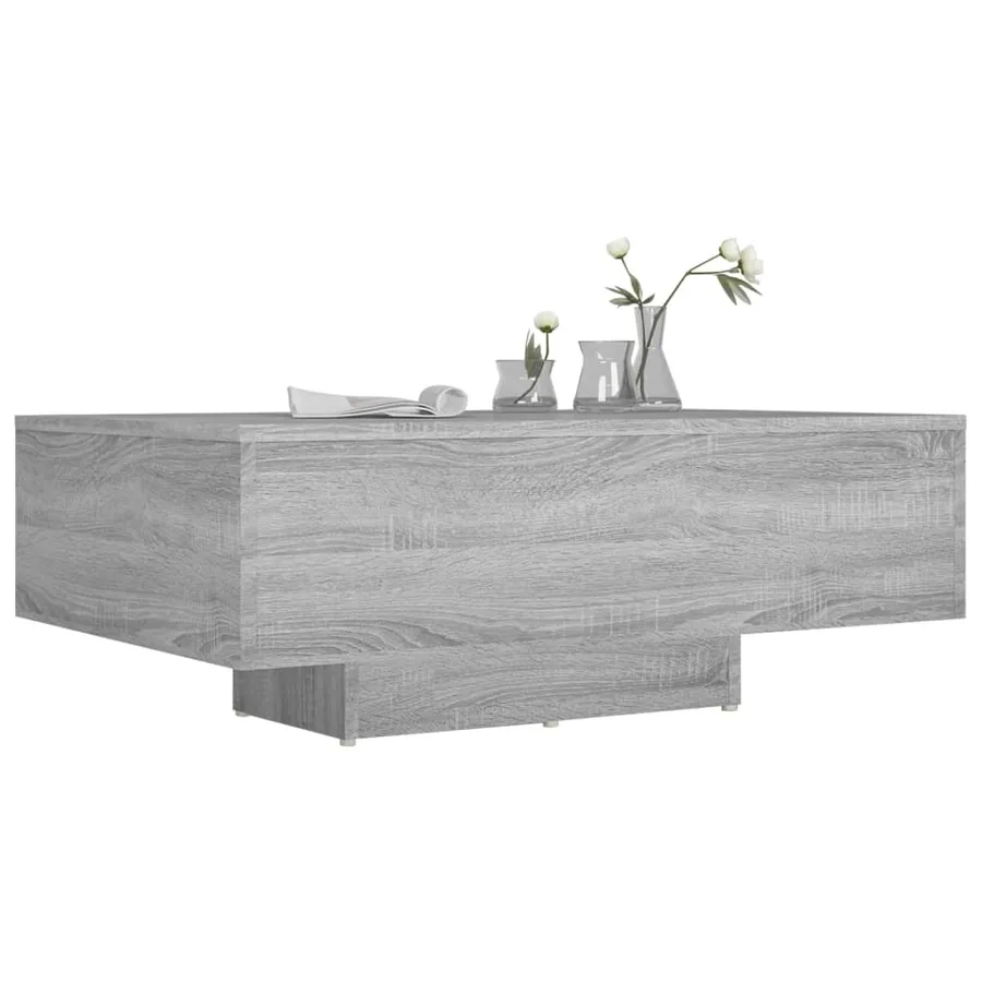Table basse Sonoma gris 85x55x31 cm Bois d'ingénierie - 4