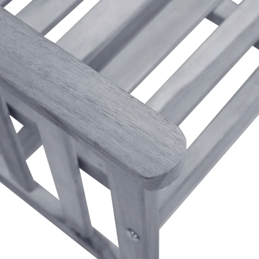Chaises de jardin avec table à thé et coussins Acacia solide - 6