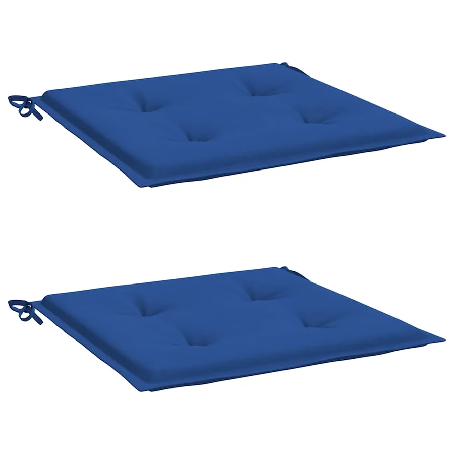 Coussins de chaise de jardin lot de 2 bleu royal 50x50x4 cm - 3