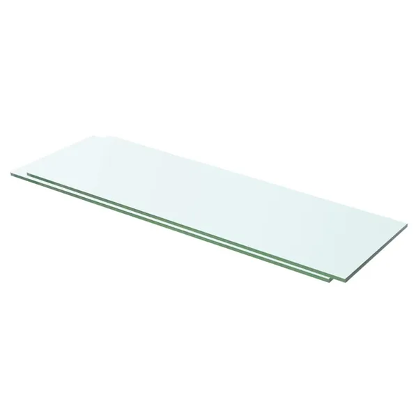 Panneaux d'étagère 2 pcs Verre Transparent 60 x 15 cm