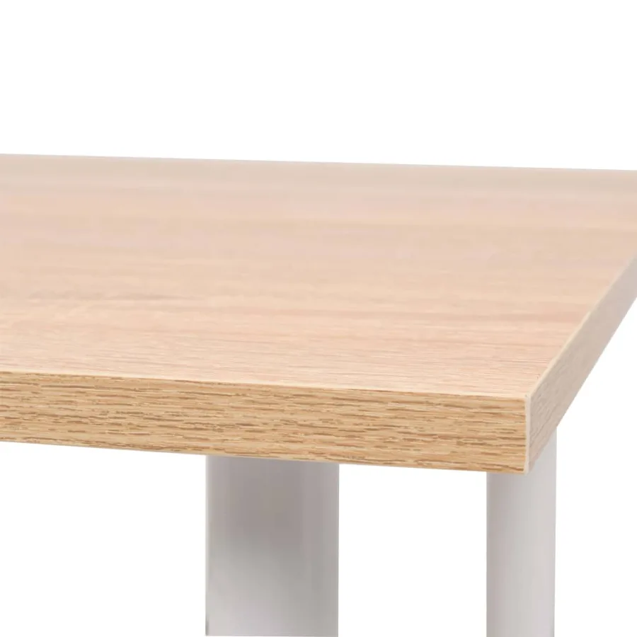 Table à manger 120x60x73 cm Chêne et blanc - 4