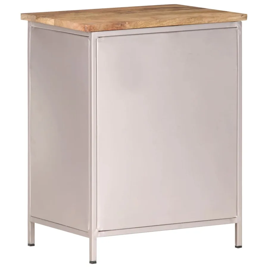 Table de chevet 40x30x50 cm Bois de manguier brut - 4