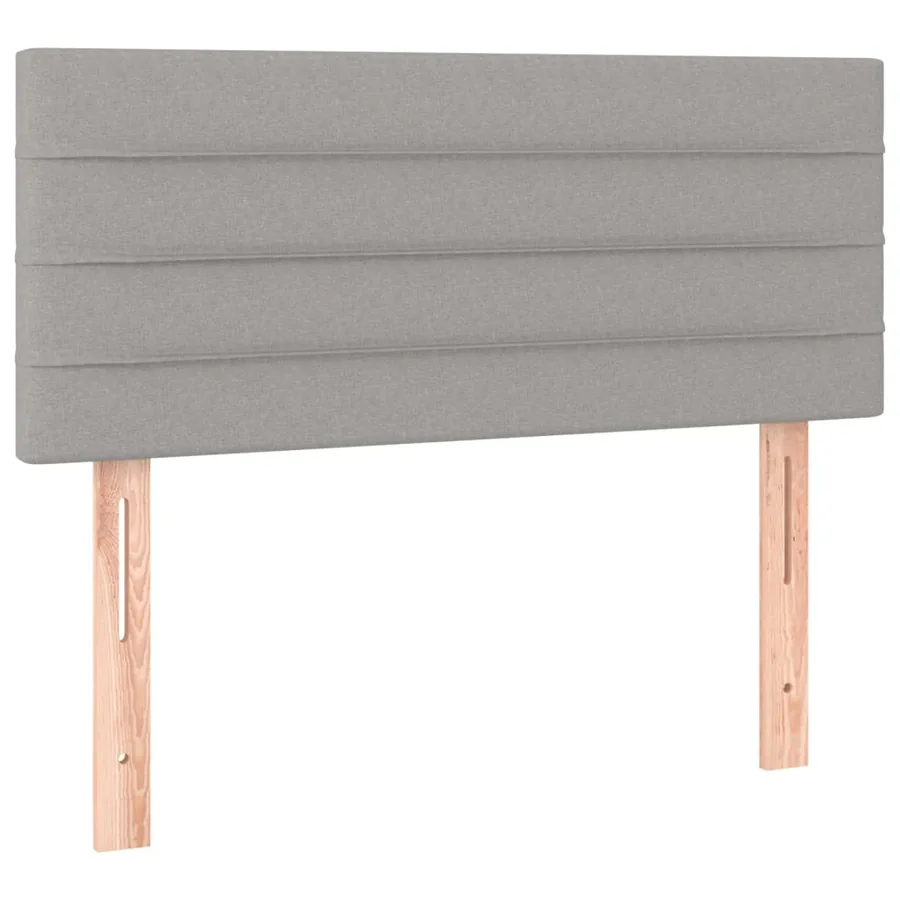 Sommier à lattes de lit avec matelas et LED Gris clair 90x200cm - 7
