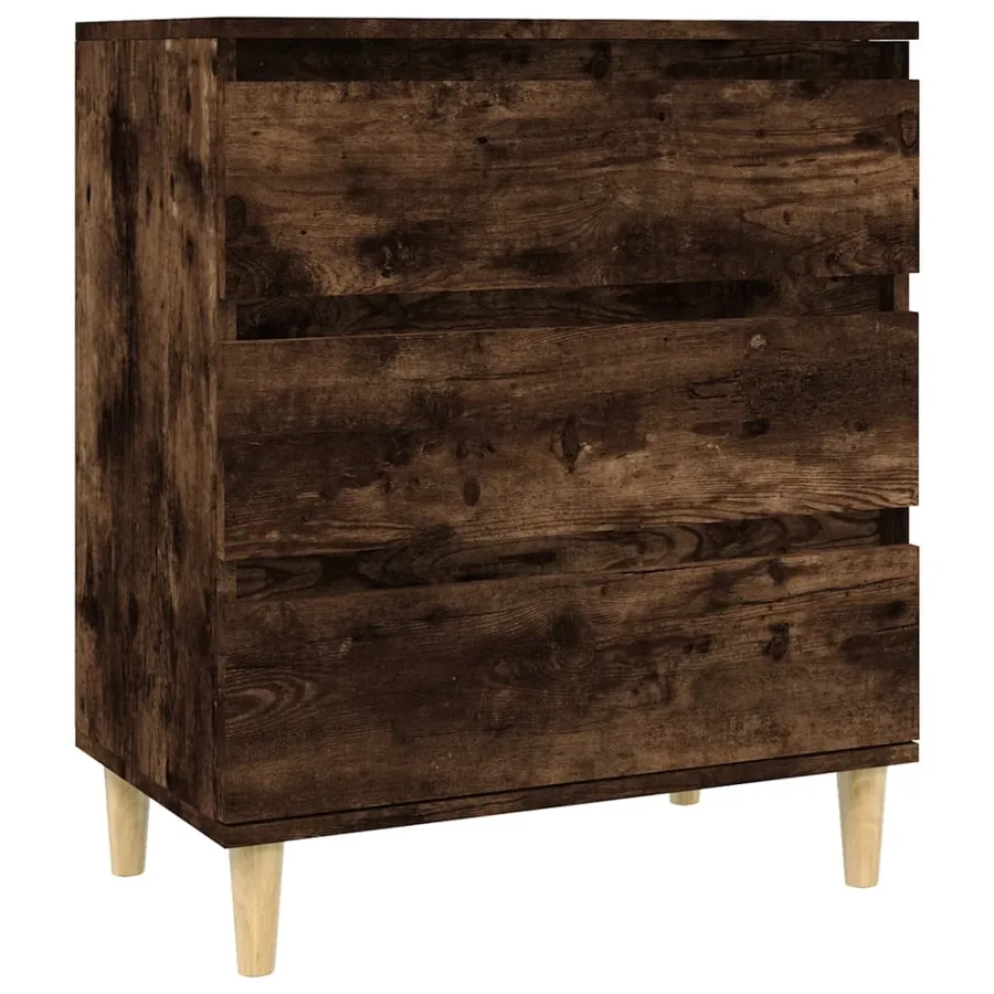 Buffet Chêne fumé 60x35x70 cm Bois d'ingénierie - 2