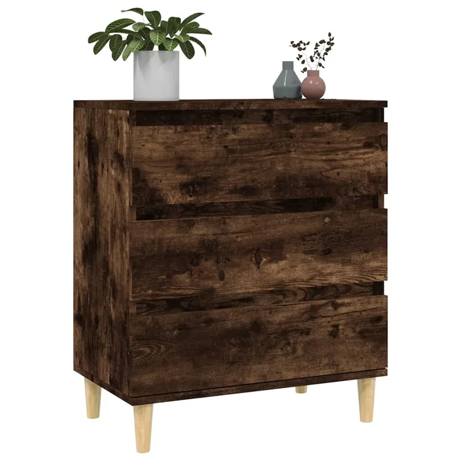 Buffet Chêne fumé 60x35x70 cm Bois d'ingénierie - 4