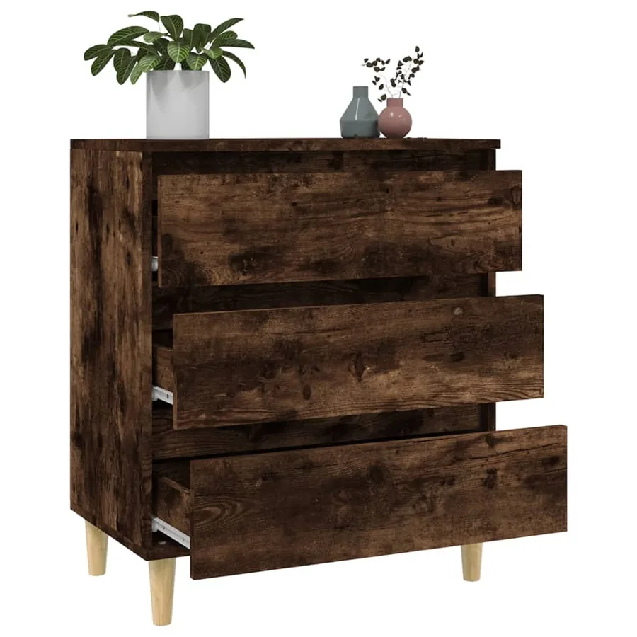 Buffet Chêne fumé 60x35x70 cm Bois d'ingénierie - 5