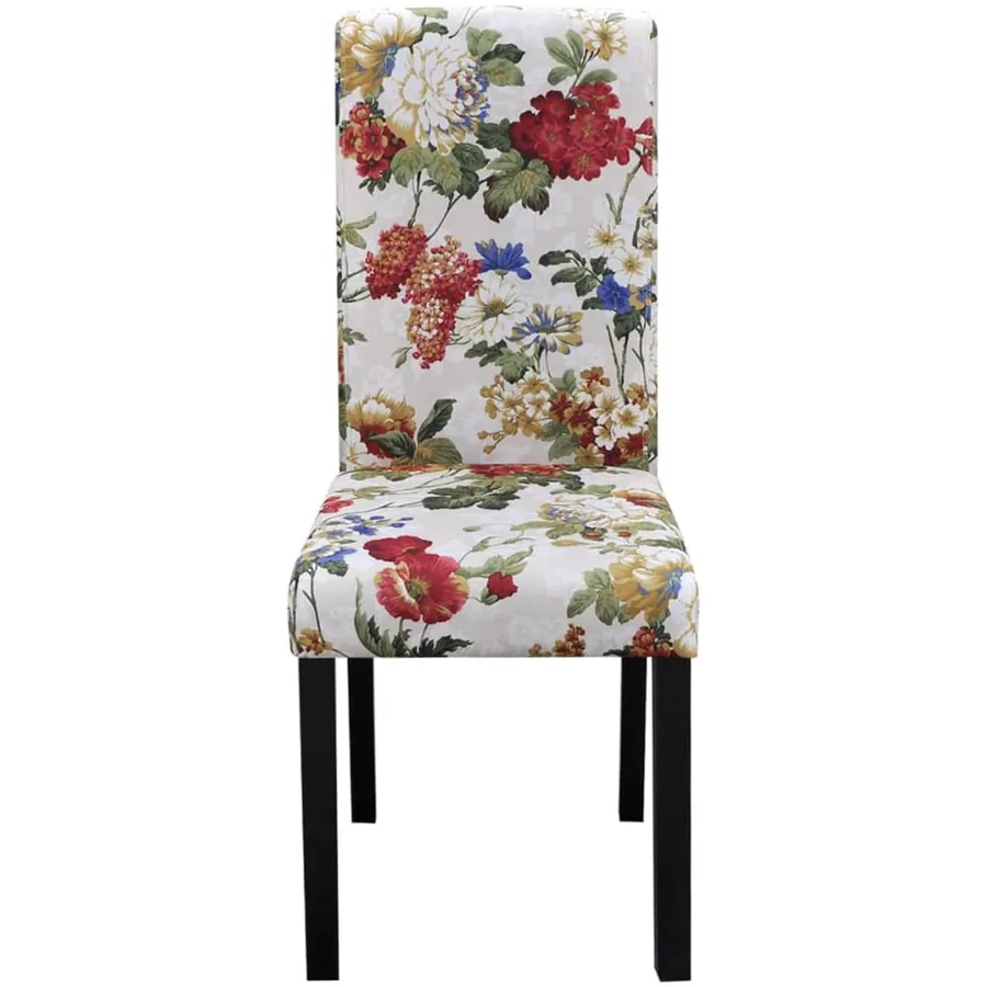 Chaises à manger lot de 4 multicolore tissu - 2