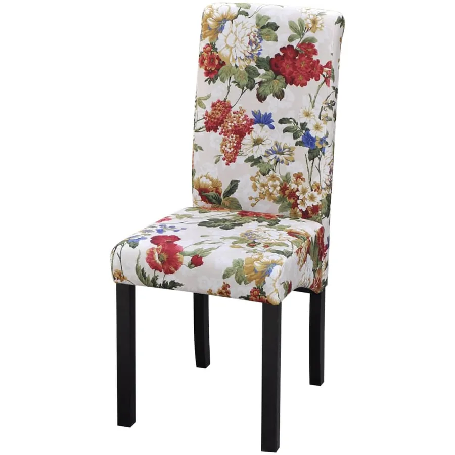 Chaises à manger lot de 4 multicolore tissu - 3