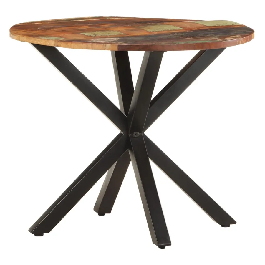 Table d'appoint 68x68x56 cm Bois de récupération massif - 8