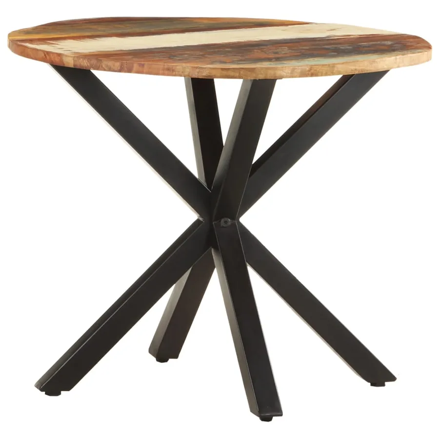 Table d'appoint 68x68x56 cm Bois de récupération massif - 9