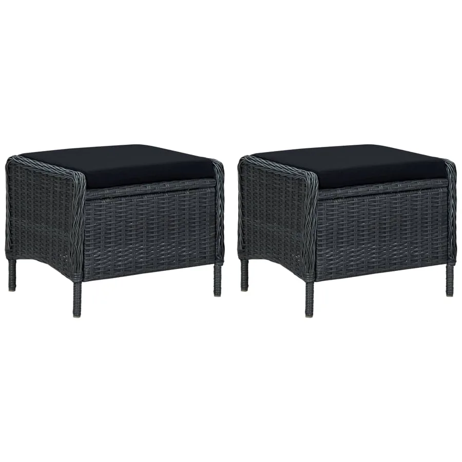 Ensemble à manger de jardin 7 pcs Gris foncé - 8