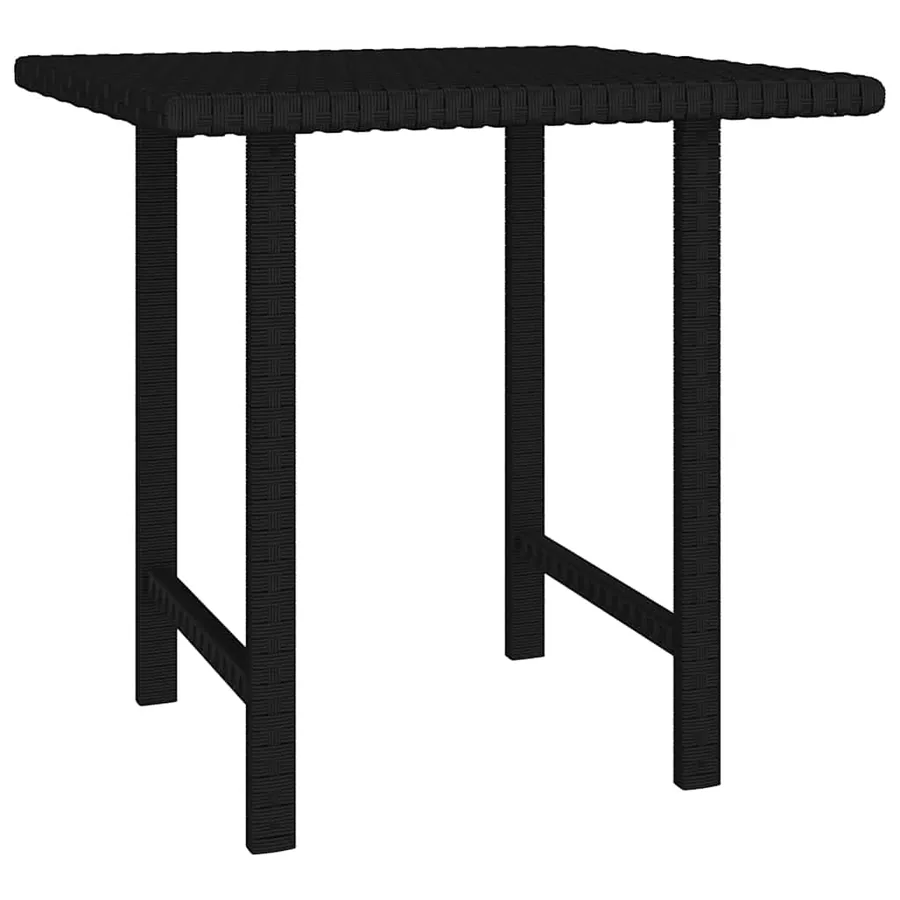 Tables d'appoint 3 pcs noir résine tressée - 4