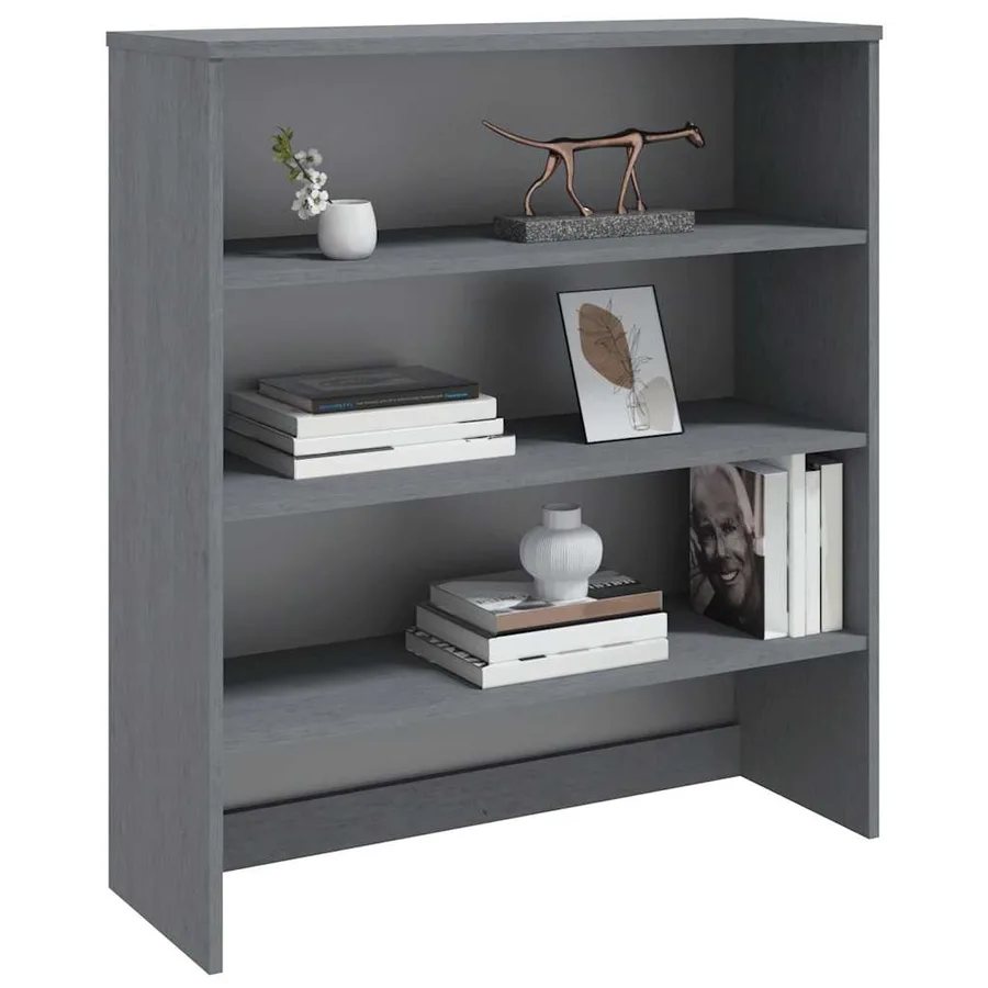 Dessus de buffet HAMAR Gris foncé 90x30x100 cm Bois de pin - 4