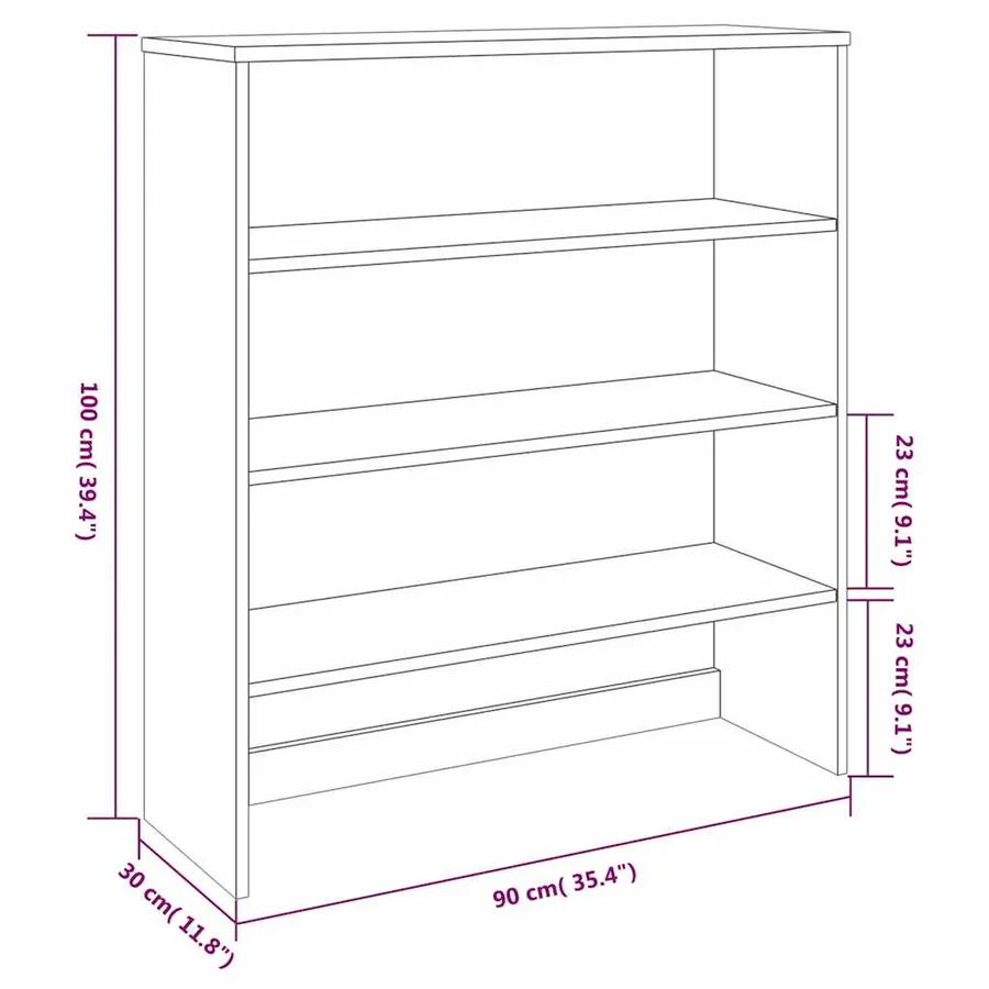 Dessus de buffet HAMAR Gris foncé 90x30x100 cm Bois de pin - 8