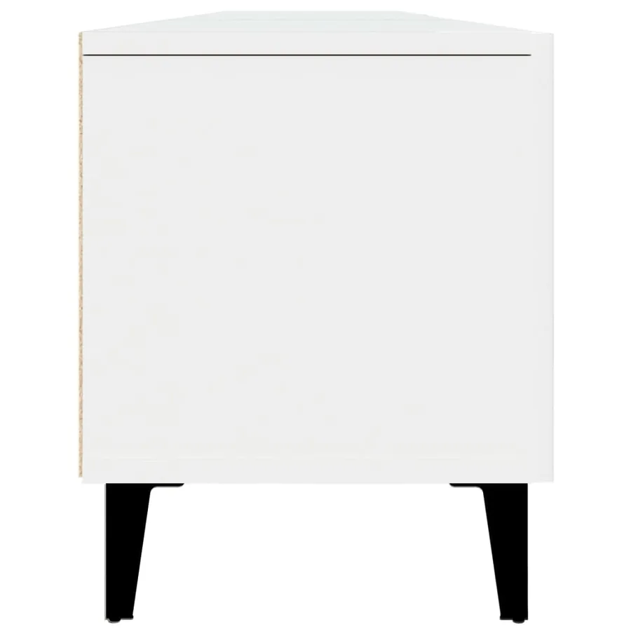 Meuble TV Blanc 180x31,5x40 cm Bois d'ingénierie - 8