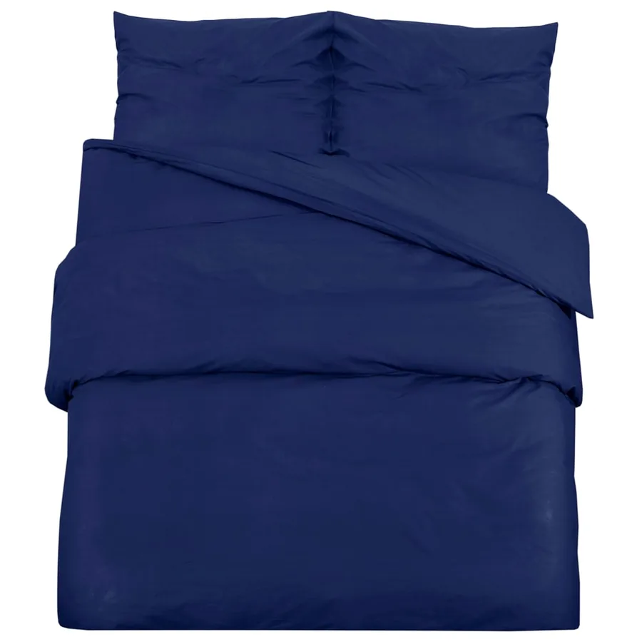 Ensemble de housse de couette Bleu marine 260x240 cm Microfibre - 2