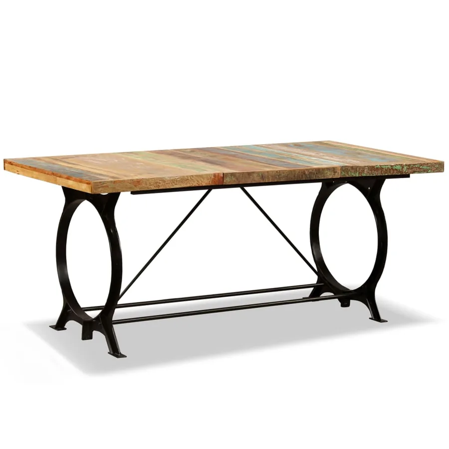 Table à manger Bois de récupération massif 180 cm - 12