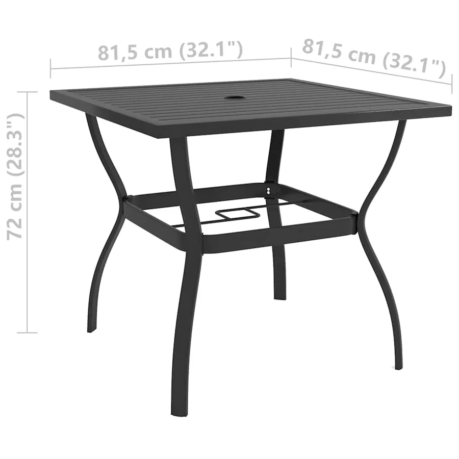 Ensemble à manger de jardin 5 pcs textilène et acier - 11