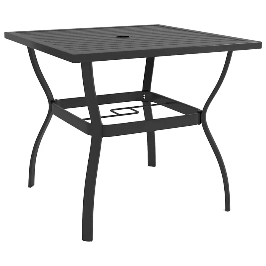 Ensemble à manger de jardin 5 pcs textilène et acier - 3