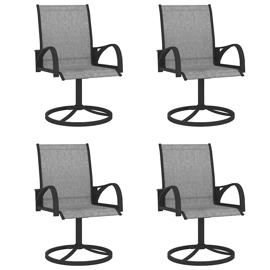 Ensemble à manger de jardin 5 pcs textilène et acier - 6