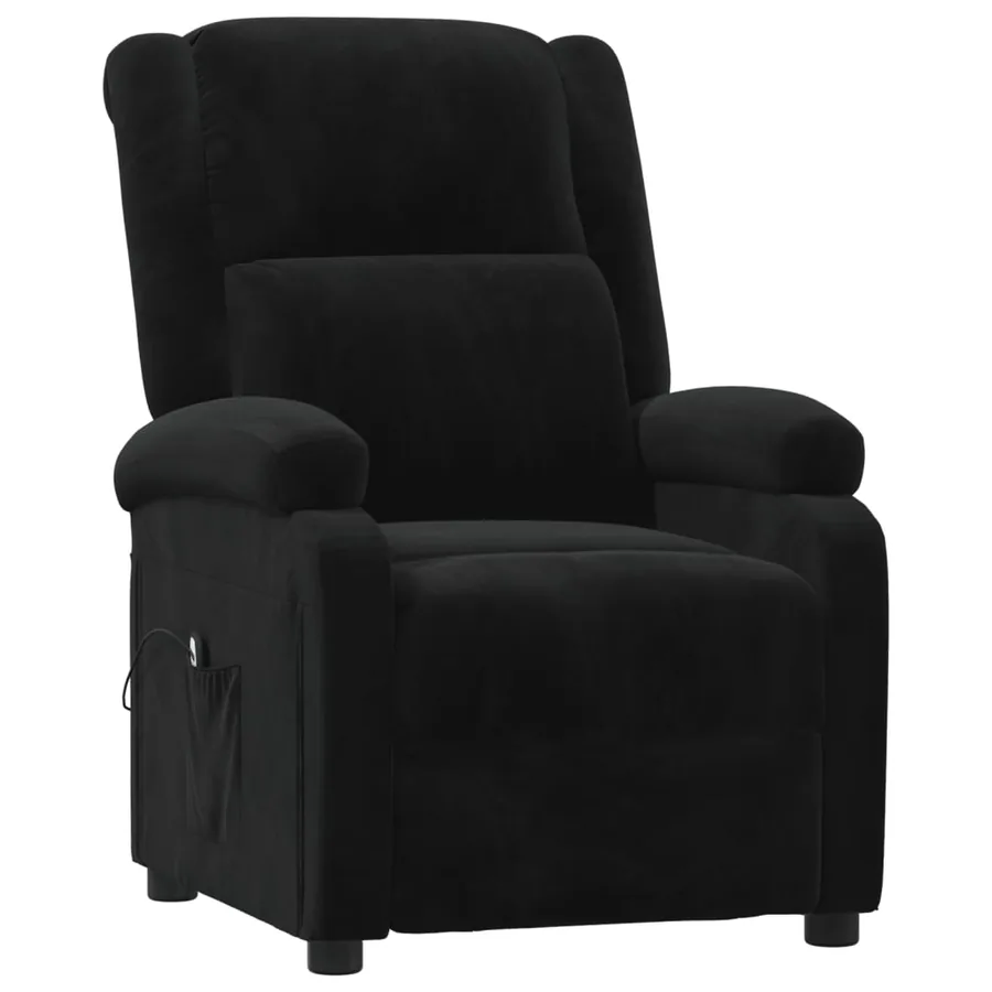 Fauteuil inclinable électrique noir velours - 3