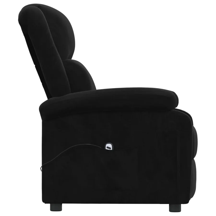 Fauteuil inclinable électrique noir velours - 5