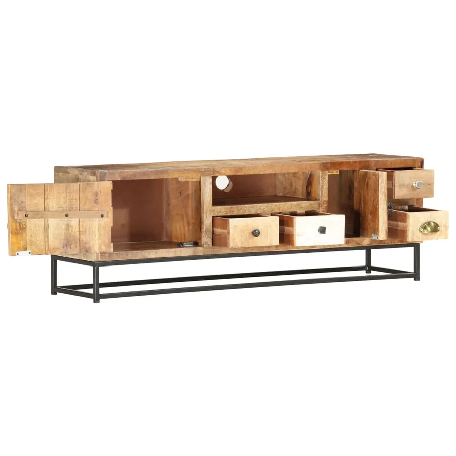 Meuble TV 120 x 30 x 40 cm Bois de récupération massif - 2