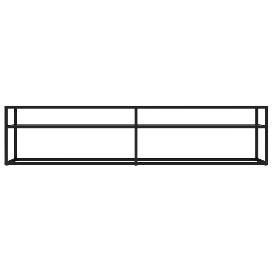 Meuble TV Transparent 180x40x40,5 cm Verre trempé - 3