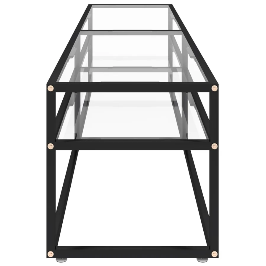 Meuble TV Transparent 180x40x40,5 cm Verre trempé - 4