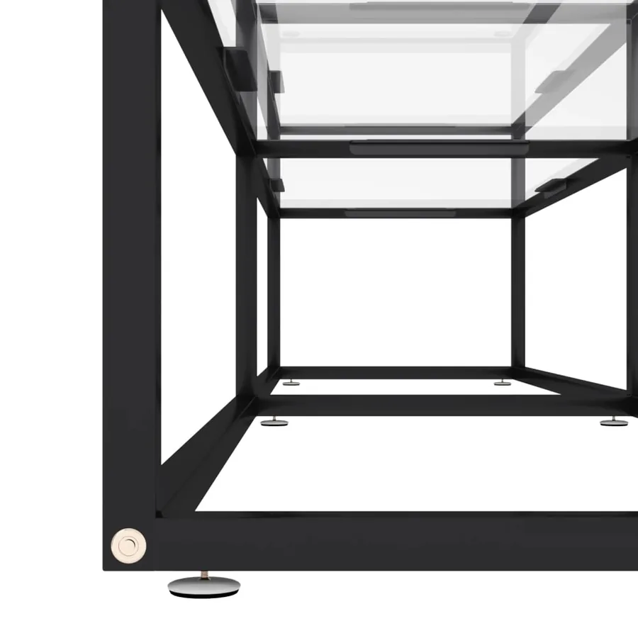 Meuble TV Transparent 180x40x40,5 cm Verre trempé - 5