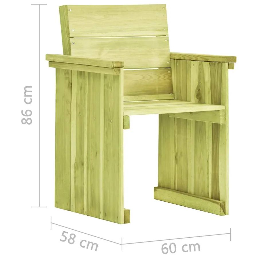 Chaise de jardin Bois de pin imprégné - 7
