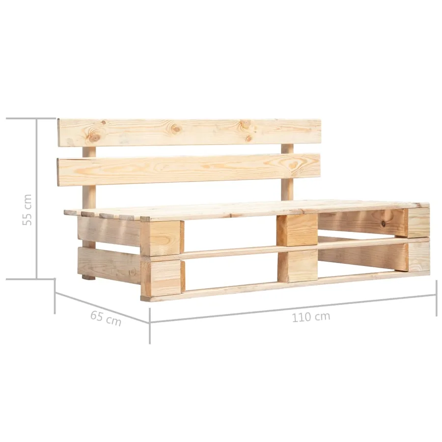Banc palette de jardin bois - 5