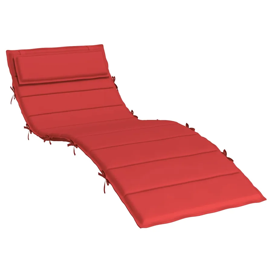 Coussin de chaise longue rouge 180x60x4 cm tissu oxford - 2