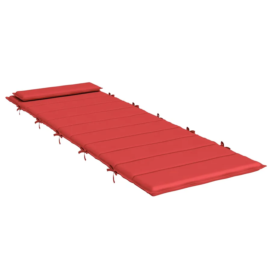 Coussin de chaise longue rouge 180x60x4 cm tissu oxford - 4