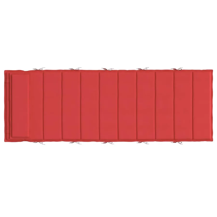 Coussin de chaise longue rouge 180x60x4 cm tissu oxford - 5