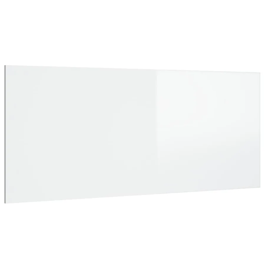 Tête de lit Blanc brillant 200x1,5x80 cm Bois d'ingénierie - 2