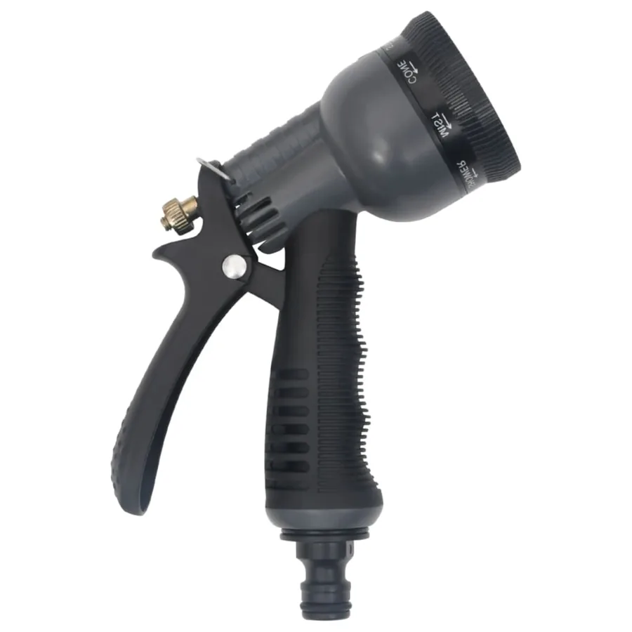 Tuyau d'arrosage buse de pulvérisation argenté 0,6" 7,5 m inox - 8