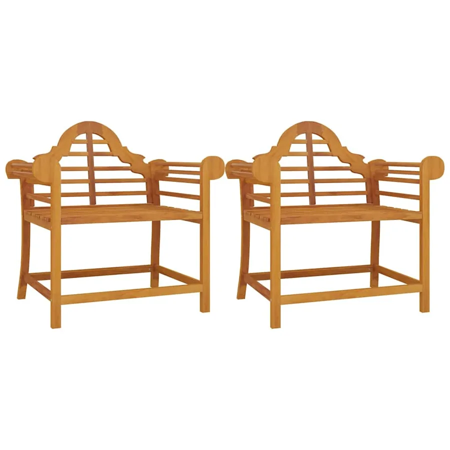 Chaises de jardin lot de 2 91x62x94 cm Bois de teck solide - 2