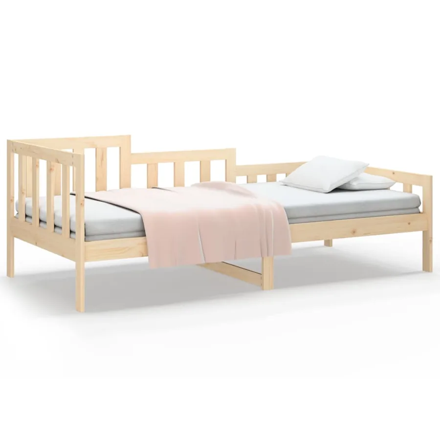 Lit de jour sans matelas 80x200 cm bois de pin massif - 2