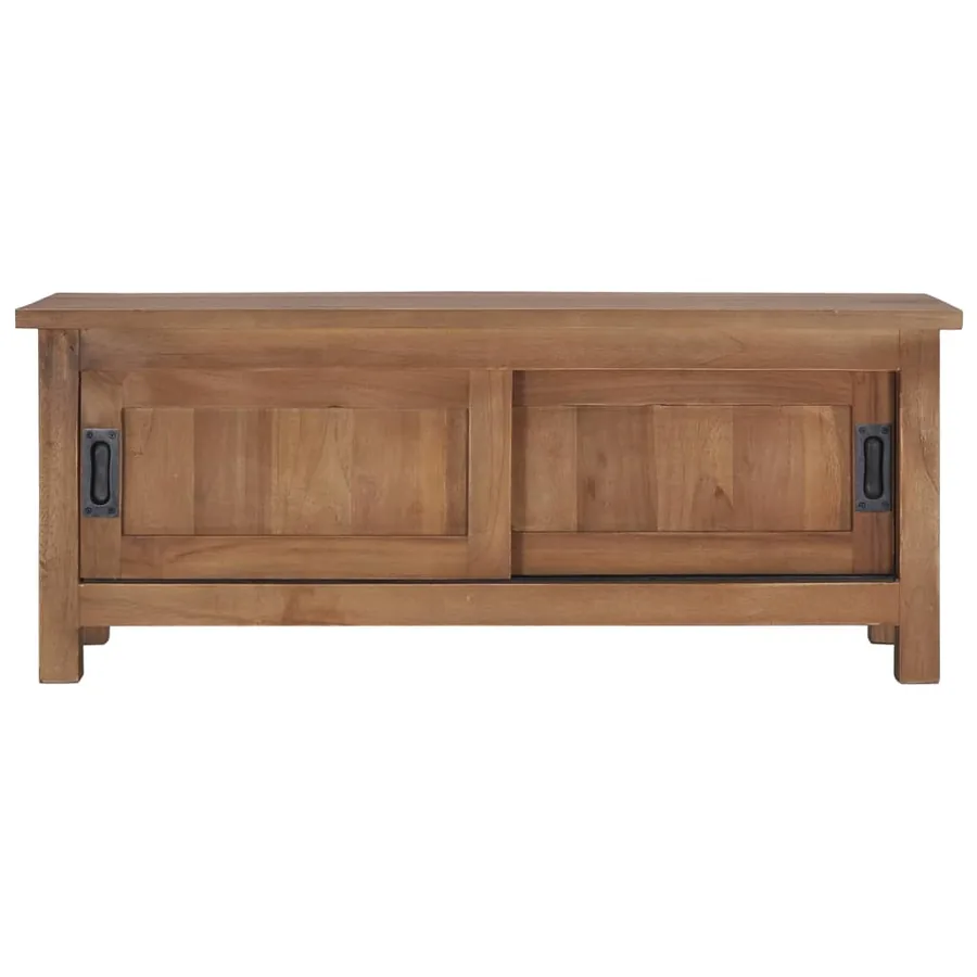 Meuble TV 90x30x35 cm Bois de teck massif - 3