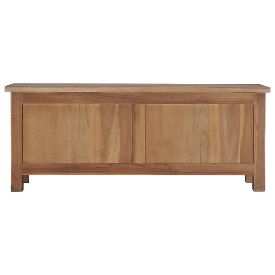Meuble TV 90x30x35 cm Bois de teck massif - 4