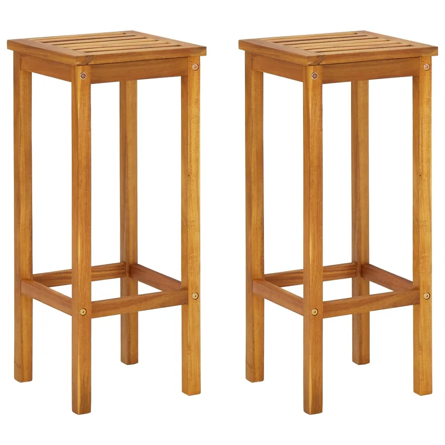 Ensemble de bar de balcon 3 pcs Bois d'acacia solide - 6