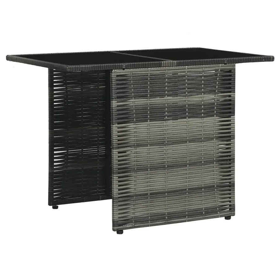 Ensemble de bistro 3 pcs avec coussins Résine tressée Gris - 4