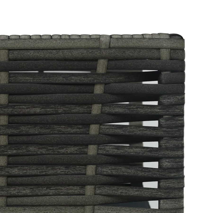 Ensemble de bistro 3 pcs avec coussins Résine tressée Gris - 9