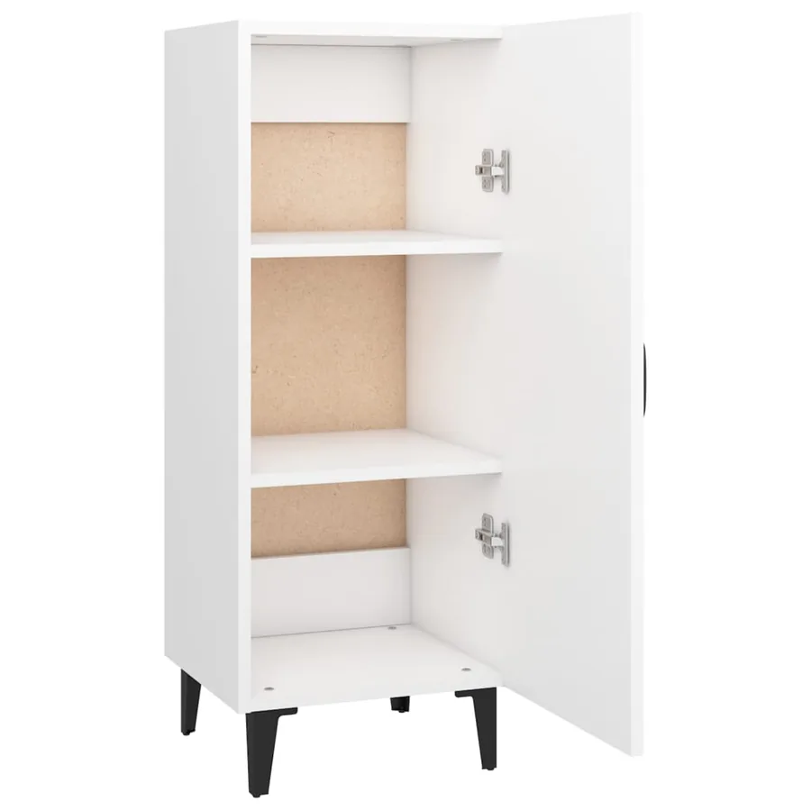 Buffet Blanc 34,5x34x90 cm Bois d'ingénierie - 8