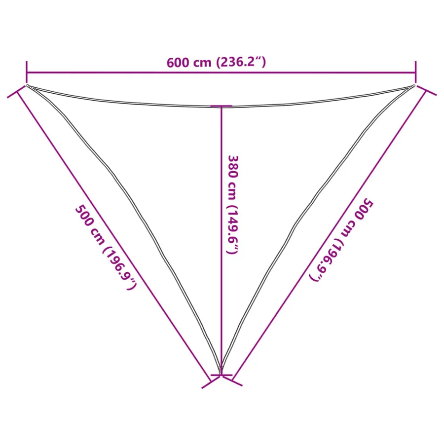 Voile d'ombrage 160 g/m² Vert foncé 5x5x6 m PEHD - 10