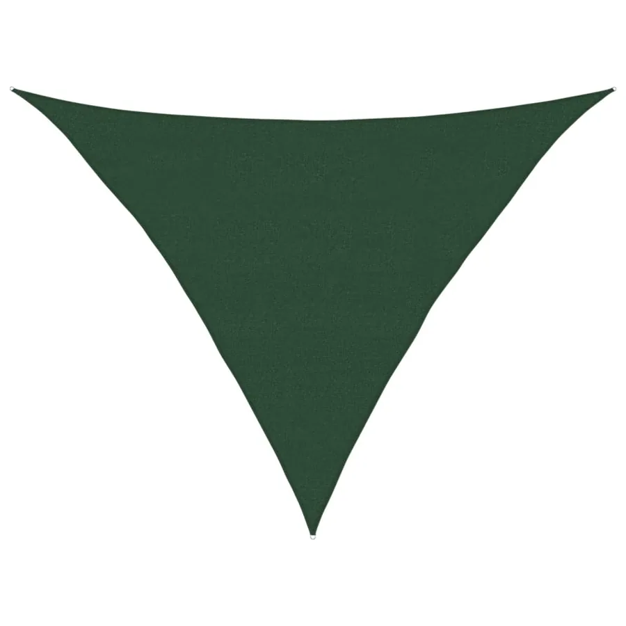 Voile d'ombrage 160 g/m² Vert foncé 5x5x6 m PEHD - 2