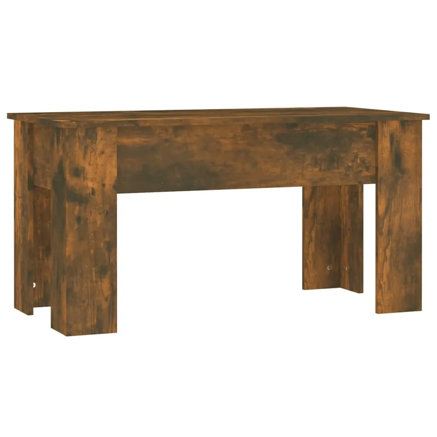 Table basse Chêne fumé 101x49x52 cm Bois d'ingénierie - 5