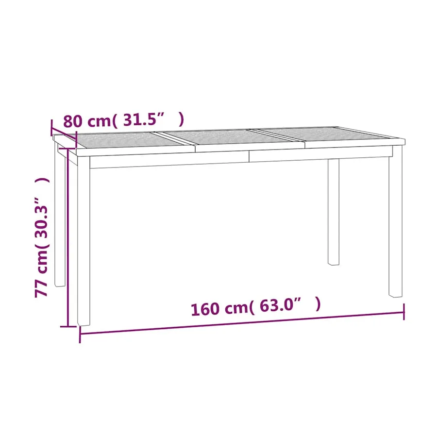 Ensemble à manger de jardin 7 pcs Bois de teck solide - 10