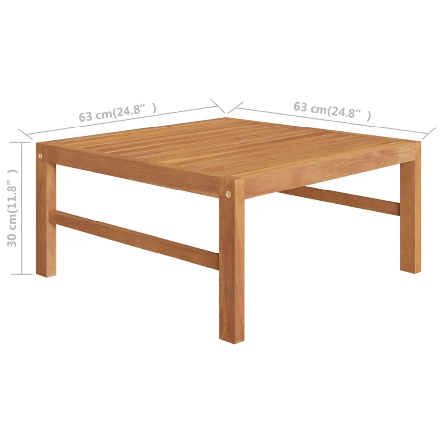 Salon de jardin 2 pcs avec coussins crème Bois de teck - 7